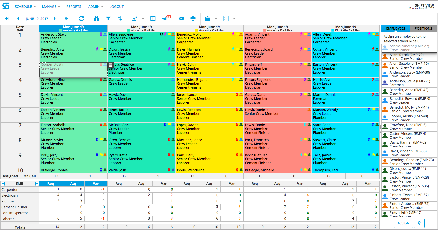 New Skills In Snap Schedule 365 Employee Scheduling Software Snap 